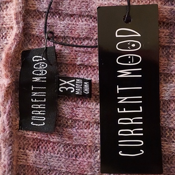 Dolls Kill Current Mood NWT Multicolored Faux Fur Hooded Cardigan Sweater 3X - Picture 3 of 7